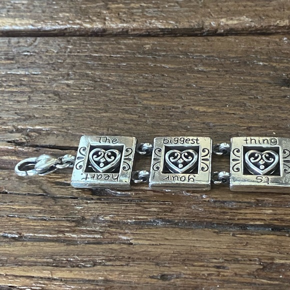 Brighton Inspirational “Red Dress” Reversible Silver Bracelet - Picture 3 of 12